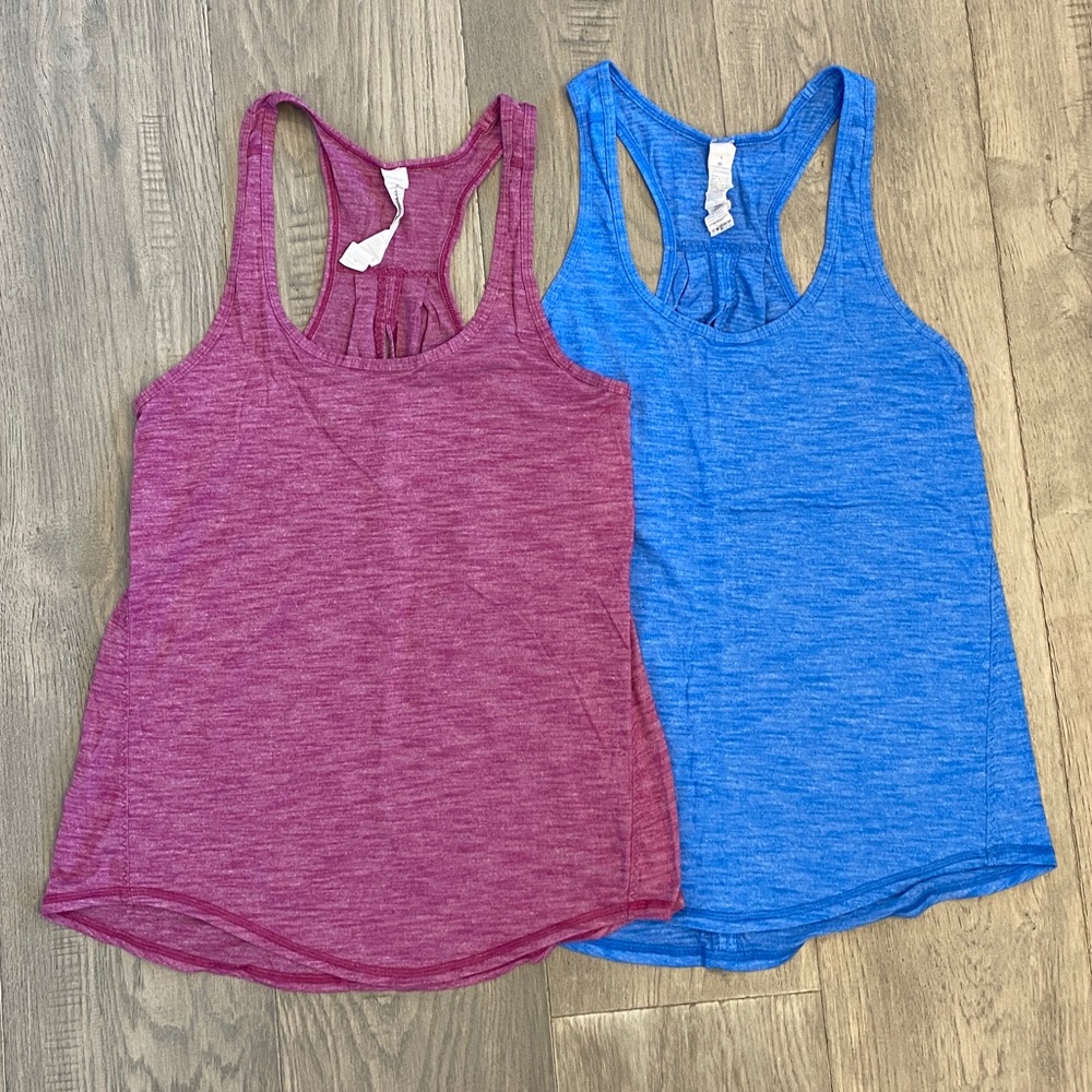 Lululemon tank bundle in blue and magenta